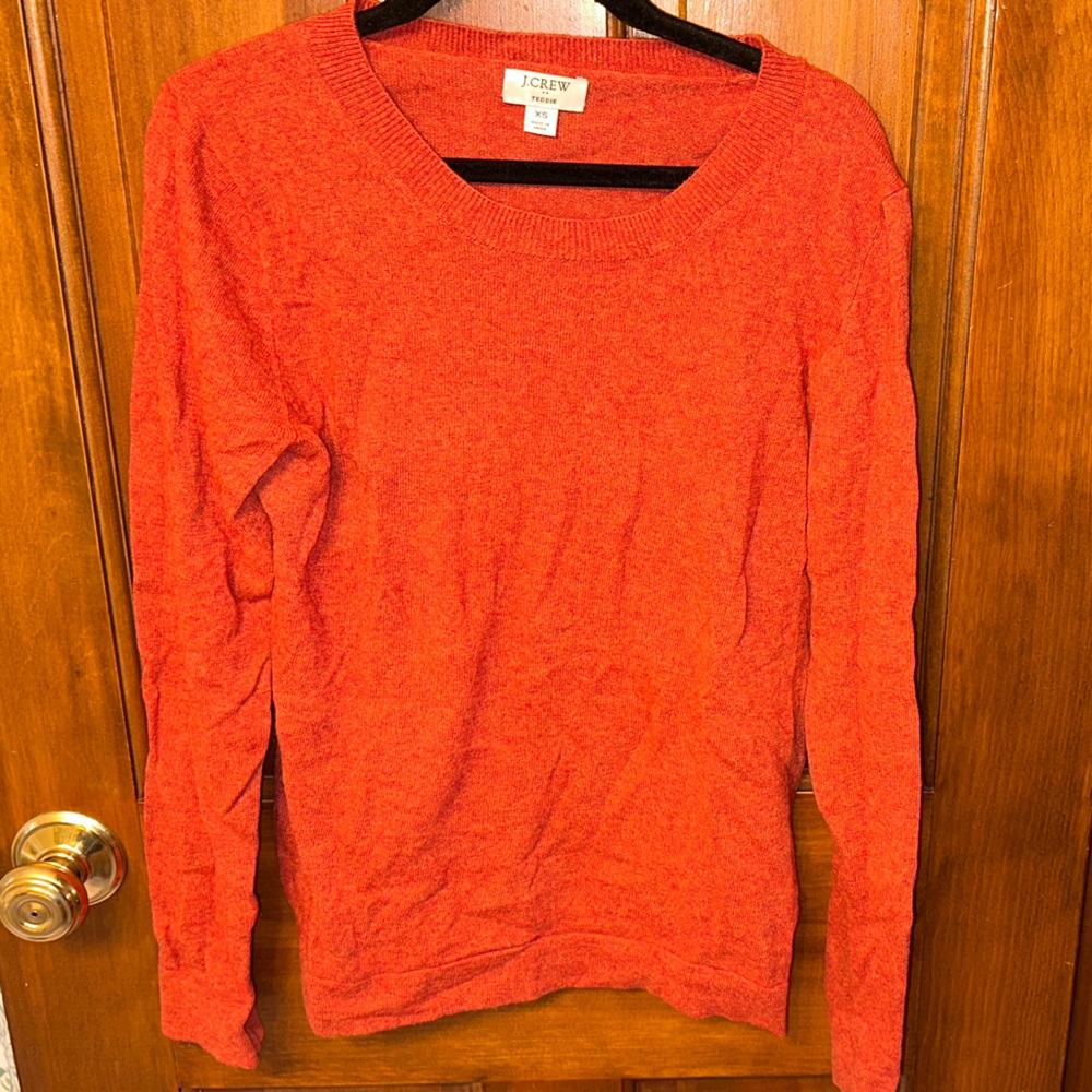 J. Crew women's orange Teddie sweater